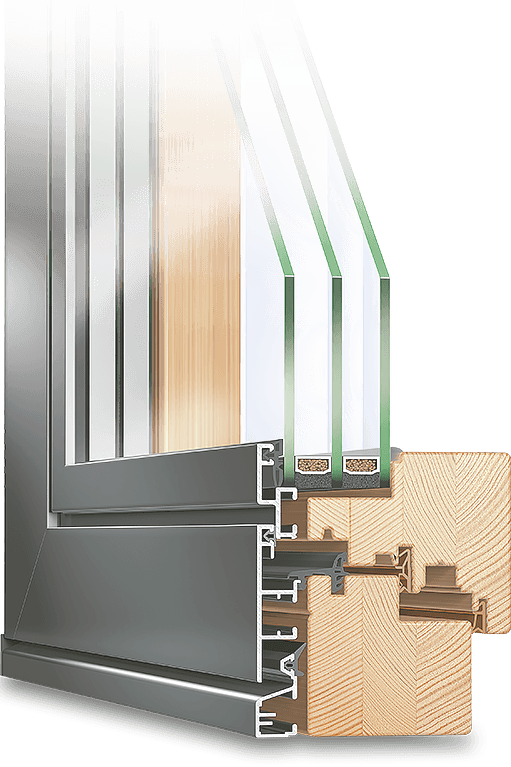Le Profilé PLANO pour Fenêtres en Bois-Aluminium