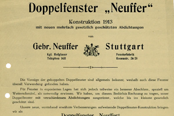 Brevet Neuffer double fenêtre