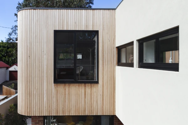 Fenêtre bois-aluminium vue extérieure