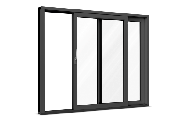Baie vitrée aluminium gris anthracite