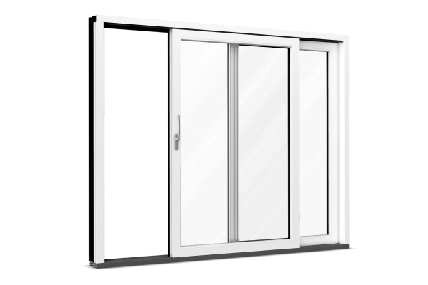 Baie vitrée aluminium blanc