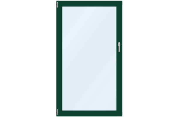 Portes-fenêtres bois vert mousse
