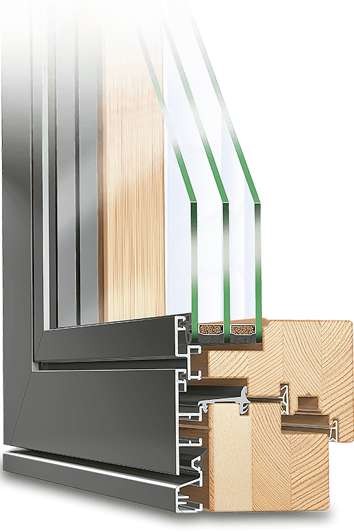 Le Profilé ECO PLANO pour Fenêtres en Bois-Aluminium