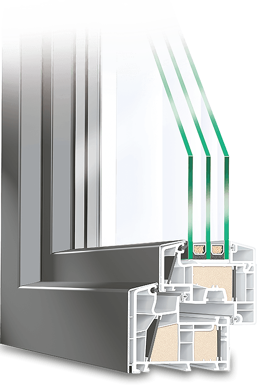 La fenêtre mixte en PVC-Aluminium TwinSet Energeto 8000ED